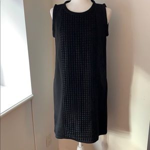 Aquilano Rimondi black textured silk blend dress